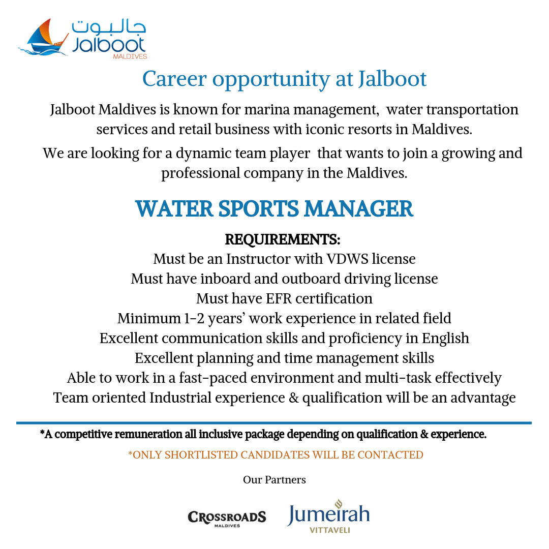 Water Sports Manager Free Watersports Job Board